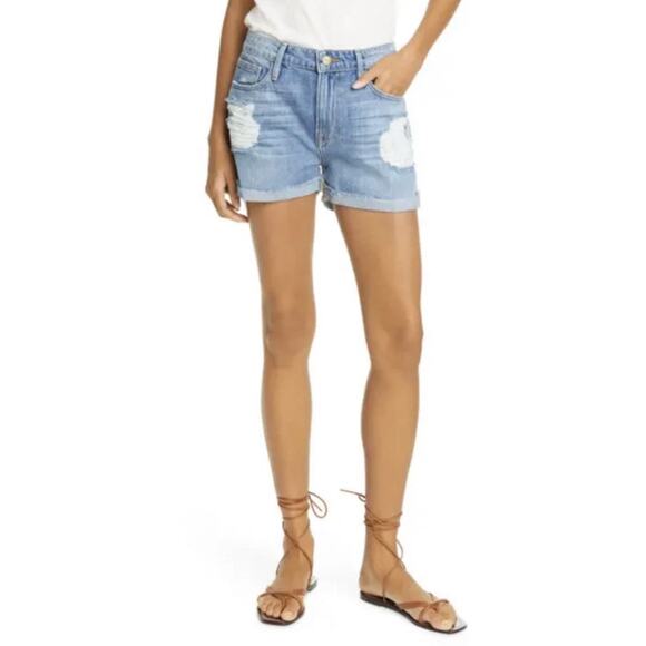 FRAME Le Grand Garçon Shorts Henry Wash 24 - Picture 1 of 5